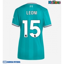 Camisa de Futebol Liverpool Giovanni Leoni #15 Equipamento Alternativo Mulheres 2025-26 Manga Curta